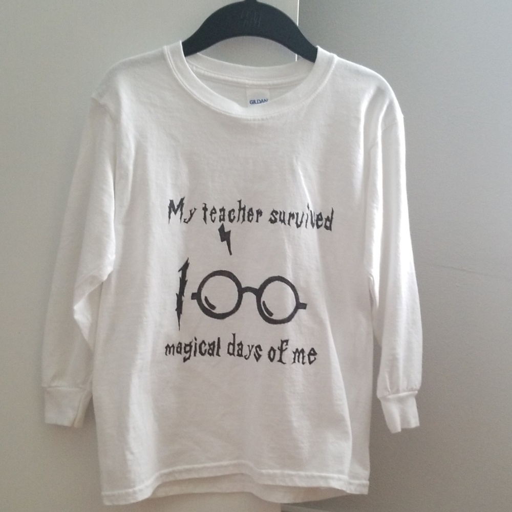 Harry Potter themed 100 days of school long sleeve
